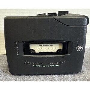 GE 3-5362A Variable Speed Play Cassette Recorder Built-In Mic/Speaker TESTED